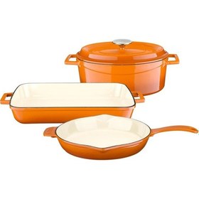 Resim Lava Döküm 3x Edition Serisi Özel Koleksiyon Döküm Demir Tencere & Tava Seti 001 