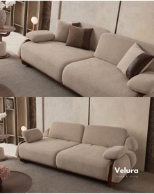 Resim Mylan 3'lü Kanepe & Üçlü Koltuk Bej 