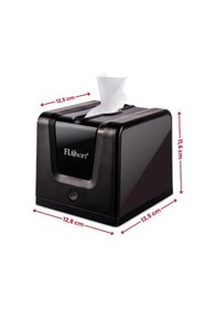 Resim Flora Modern Peçetelik, Dekoratif Peçete Dispenseri Ve Düzenleyicisi F290 Siyah 