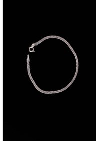 Resim Encili Silver 925 Ayar Gümüş 2,5 Mm İtalyan Ezme Örgü Model Zincir Model Bileklik Gümüş 