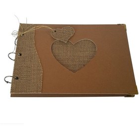 Resim Yapışkanlı Nostaljik Fotoğraf Albümü Jüt Kumaş Kapak Özel Tasarım 