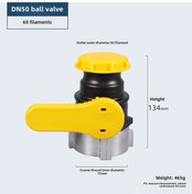 Resim Shineyee Kimyasal Ibc Tankı Kullanıma Hazır Kapatma Kapağı - Dayanıklı, Asit-üçlü Dirençli Dn50 75mm Spiral Bağlantıli Açma-kapatma Valfi 