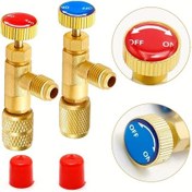 Resim Fochsia R410a R22 Soğutucu Emniyet Vana Akış Kontrol Vana Adaptörü R410a R22 Klima Manifold 