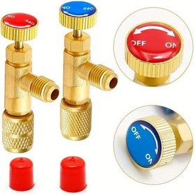 Resim Fochsia R410a R22 Soğutucu Emniyet Vana Akış Kontrol Vana Adaptörü R410a R22 Klima Manifold 