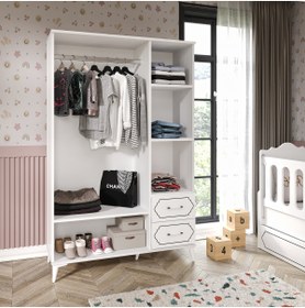 Resim WENCE Hayal Modern Bebek Odası Takımı Beyaz - 3 Parçalı Tamamı 1. Kalite Mdf 