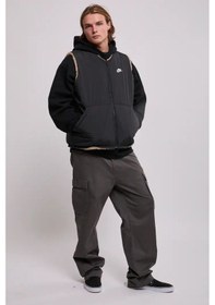 Resim Nike Sporswear Club Fleece Winterized Reversible Sythetic Fill Full-zip Çift Traflı Erkek Bol Kesim Peluş Sentetik Dolgu Yelek Kahve-siyah Kahverengi 