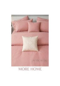 Resim More Home Tek Kişilik Nevresim Takımı Lastik Çarşaf Gül Kurusu 