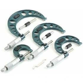 Resim Dış Çap Mikrometre Seti 0-25 mm ve 75-100 Mm, 4 Parça, Hassas Ölçüm 