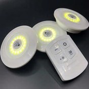 Resim Ledim 3 Adet Kumandalı Cob Ledli Spot Lamba Led Dolapiçi Gece Lambası 