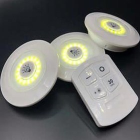 Resim Ledim 3 Adet Kumandalı Cob Ledli Spot Lamba Led Dolapiçi Gece Lambası 