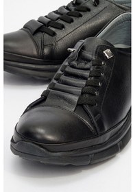 Resim Anne Dolgu Topuk Comfort Ayakkabı Gerçek Deri Br 950 Siyah Null Siyah 