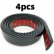 Resim Meridiangoods Siyah 4 Parça Pvc Çamurluk Koruyucu Dayanıklı Çizilmeye Dayanıklı Yapışkanlı Tüm Araçlar İçin 