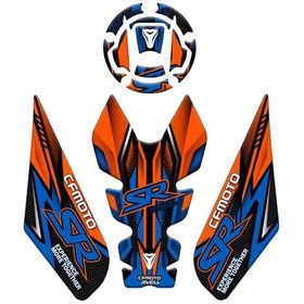 Resim Rvell Cf Moto 250sr 2020-2024 Uyumlu Tank Pad Set Turuncu , Mavi 1.Resim 