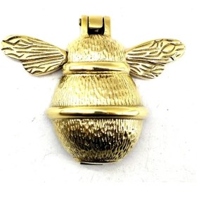 Resim Sb Shopping Antika Tarz Dekoratif Pirinç Arı Kapı Tokmağı, Taktak - KÜÇÜK,123X150MM, Sarı 