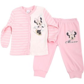 Resim MINNIE MOUSE Kız Bebek Lisanslı Çıtçıtlı Pijama Takımı 