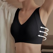 Resim Kadınlar için Ayarlanabilir Askılı Rahat Sütyen - Orta Destekli Dikişsiz Telli Bralette, Nefes Alabilen Mesh Panellerle, Günlük Kullanım ve Hafif Egzersizler İçin Düz Renk, Sadece Elde Yıkama 