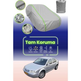 Resim Dokaca Neo Gri Neon Fitilli Volkswagen Bora Uyumlu Oto Branda Araba Brandası Koruma Örtüsü 
