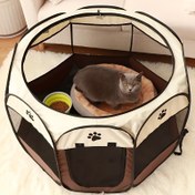 Resim Oktagonal Evcil Hayvan Çit, Evcil Hayvan Çadırı, Oxford Kumaş, Çizilmeye Dayanıklı, Katlanabilir Köpek Kafesi, Kedi Yuvası, Tüm Mevsimler İçin Evrensel, Küçük Köpek/Kedi İç ve Dış Mekan Seyahat Kampı için Uygun, Kedi Yuvası Evcil Hayvan Teslim Odası, Üretim Kutusu, Gebelik Kedi Yuvası, Kapalı Üreme Kafesi, Üreme Malzemeleri, Çadır Çiti 
