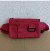 Resim Dashanshop Kırmızı Ultra İnce Çok Bölmeli Bel Çantası Ayarlanabilir Kayış Koşu Yürüyüş Kırmızı 