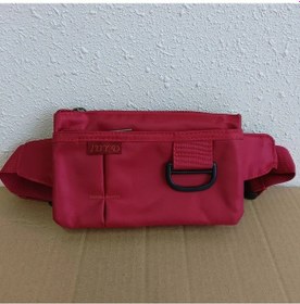 Resim Dashanshop Kırmızı Ultra İnce Çok Bölmeli Bel Çantası Ayarlanabilir Kayış Koşu Yürüyüş Kırmızı 
