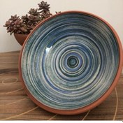 Resim Ayaklı Sunum Kasesi Meyve,sebze,çips,şekerlik Kasesi Mozaik Mav 