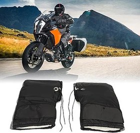 Resim Aramox Motosiklet Gidon Eldiveni, Hava Koşullarına Dayanıklı Kış El Koruyucuları, Scooter ve Kar Motosikletleri için Uygun, Temel Kış Sürme Donanımı 