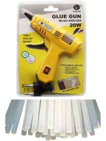 Resim devhome 20 W Sıcak Silikon Tabancası + 5 Adet İnce Mum Hediye 