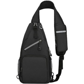 Resim Geeksen 2023 Moda Çapraz Çanta - Su Geçirmez Hafif Sırt Çantası 19x38cm - Siyah Ve Diğer Renkler Siyah 