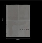 Resim 10 Adet Bağlayıcı Kollu Bağlayıcı Kollu Fotoğraf Albümü Bağlayıcı 4 Grid Card Page 