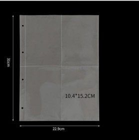Resim 10 Adet Bağlayıcı Kollu Bağlayıcı Kollu Fotoğraf Albümü Bağlayıcı 4 Grid Card Page 
