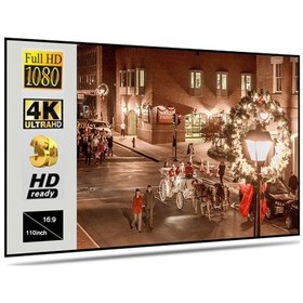 Resim Lemestar Taşınabilir Katlanır Projeksiyon Perdesi - 110 İnç 16:9 Ev Sinema Ekranı 