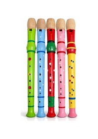 Resim Ahşap Renkli Flüt Büyük 