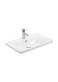 Resim Sanovit Soft 55 CM Konsollu Oval Köşeli Lavabo Beyaz 