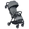 Resim Merkür Bebe Ruby Tek Tuşla Otomatik Katlanan Kabin Boy Bebek Arabası Gri 