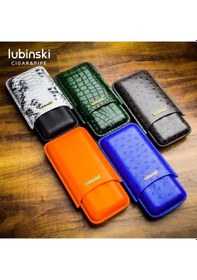 Resim Lubinski Deri Puro Kılıfı Croco Mavi 3lü 60ring 