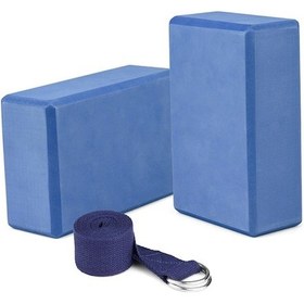 Resim "yoga Seti: 2 Adet Eva Yoga Bloğu Ve Ayarlanabilir Yoga Kemerli Dengeli Egzersiz" 