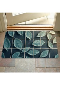 Resim Kopya - Dijital Baskılı Desenli Dekoratif Dış Kapı Önü Ve Iç Mekan Paspası Yıkanabilir Kaymaz Taban Lacivert 