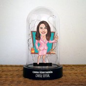 Resim Dersleri Sevilen Kadın Öğretmen Karikatürlü Fanus Biblo 