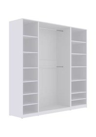 Resim Siren Açık Giyinme Dolabı - Çok Amaçlı Dolap - Gardırop 200 Cm Beyaz 
