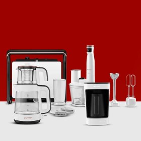 Resim Arçelik 4'lü X Kahve Set Beyaz Renkli Elektrikli Çeyiz Seti Şık Tasarım ve Kullanışlı Özellikler 