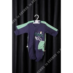 Resim to Cosmos Cosmos Cool Baskılı Lacivert Yeşil Bebek Tulum + Şapka 0-3 Ay 