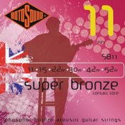 Resim Rotosound SB11 Super Bronze Contact Core Akustik Gitar Teli (11-52) 