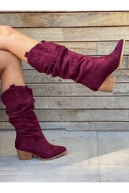 Resim irmona Terry Bordo Dana Süet Körüklü Dallas Çizme 