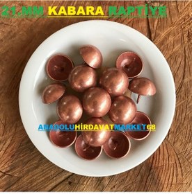 Resim Bakır 21 MM Çapında Kabara Raptiye Çivisi Bakır Renk 20 Adet 