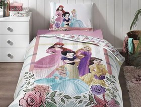 Resim Özdilek P.Flowers Tek Kişilik Disney Lisanslı Nevresim Takımı Pembe 