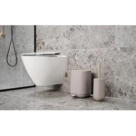 Resim Time Banyo Için Çöp Kutusu, Küçük Kozmetik Kovası, Kapaklı Çöp Kutusu, Çap 20,8 Cm, Yükseklik 27,5 Cm, Kapasite 3 Litre, Beton 