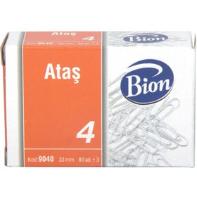 Resim Bion 9040 Ataş 33 mm No:4 80 Adet - Metalik Gri 