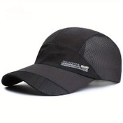 Resim 1 adet Erkek Hafif Güneş Koruma Beyzbol Şapkası, İlkbahar ve Yaz için, Nefes Alabilen Polyester, Ayarlanabilir Askılı, Şık Şehir Tasarımı, Kamp ve Açık Hava Aktiviteleri için, Kamp Aksesuarları 