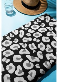 Resim Dijital Baskı Plaj Deniz Havlusu Leoparlı Desen Peştamal Hvl0018 Renkli 