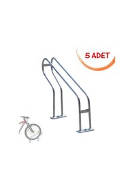 Resim Bisiklet Park Standı Bisiklet Parkı Tekli Bisiklet Park Yeri Alanı Demiri 5 Adet Gri 